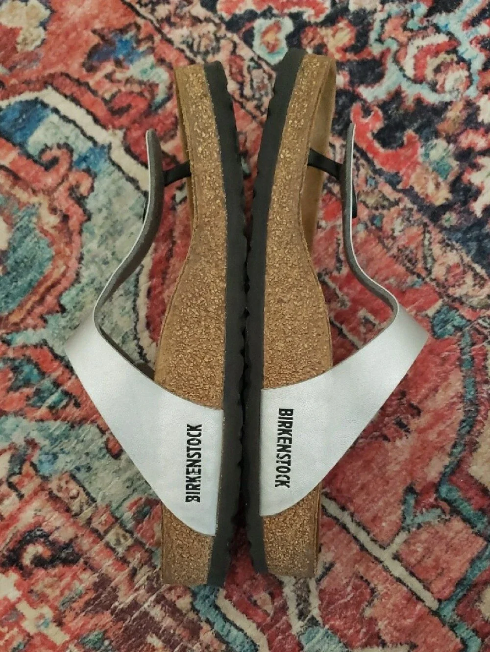 Birkenstock Silver Gizeh Thong Sandals - Women